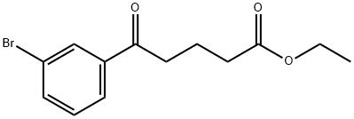 5-(3-ブロモフェニル)-5-オキソ吉草酸エチル 化学構造式