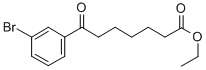 7-(3-ブロモフェニル)-7-オキソヘプタン酸エチル 化学構造式