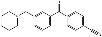 4-(3-(哌啶-1-基甲基)苯甲酰基)苯甲腈, 898792-72-8, 结构式