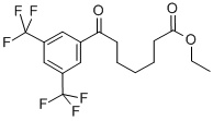 7-(3,5-ジットリフルオロメチルフェニル)-7-オキソヘプタン酸エチル 化学構造式