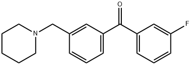 (3-氟苯基)(3-(哌啶-1-基甲基)苯基)甲酮, 898793-02-7, 结构式