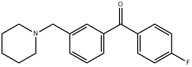 (4-氟苯基)(3-(哌啶-1-基甲基)苯基)甲酮, 898793-05-0, 结构式