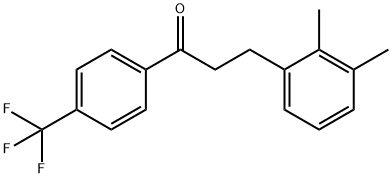 3-(2,3-ジメチルフェニル)-4'-トリフルオロメチルプロピオフェノン 化学構造式