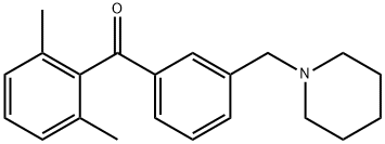 2,6-DIMETHYL-3'-PIPERIDINOMETHYL BENZOPHENONE Structure