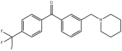 3-ピペリジノメチル-4'-トリフルオロメチルベンゾフェノン 化学構造式