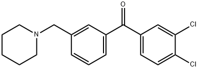 3,4-DICHLORO-3'-PIPERIDINOMETHYL BENZOPHENONE Structure