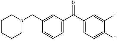 3,4-DIFLUORO-3'-PIPERIDINOMETHYL BENZOPHENONE price.