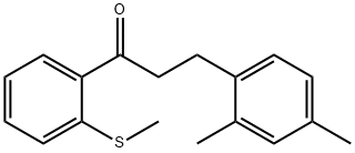 3-(2,4-ジメチルフェニル)-2'-チオメチルプロピオフェノン 化学構造式