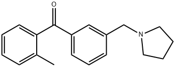 2-METHYL-3'-PYRROLIDINOMETHYL BENZOPHENONE Structure