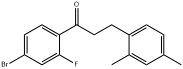 4'-BROMO-3-(2,4-DIMETHYLPHENYL)-2'-FLUOROPROPIOPHENONE Structure