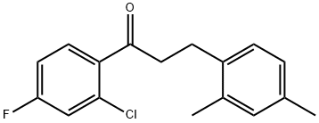 2'-CHLORO-3-(2,4-DIMETHYLPHENYL)-4'-FLUOROPROPIOPHENONE Structure