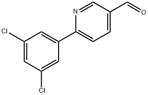6-(3,5-Dichlorophenyl)-3-pyridinecarbaldehyde Structure