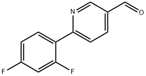 6-(2,4-Difluorophenyl)-3-pyridinecarbaldehyde 化学構造式