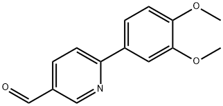 6-(3,4-二甲氧基苯基)-3-吡啶甲醛, 898796-17-3, 结构式