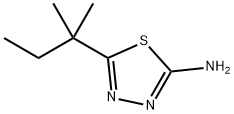 5-(1,1-ジメチルプロピル)-1,3,4-チアジアゾール-2-アミン 化学構造式