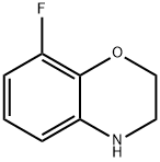 8-フルオロ-3,4-ジヒドロ-2H-1,4-ベンゾキサジン 化学構造式