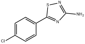 5-(4-クロロフェニル)-1,2,4-チアジアゾール-3-アミン 化学構造式