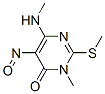 3-Methyl-6-(methylamino)-2-(methylthio)-5-nitroso-4(3H)-pyrimidinone Structure