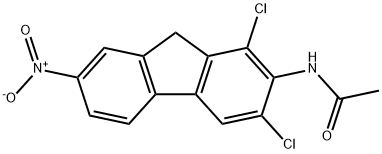 N-(1,3-dichloro-7-nitro-9H-fluoren-2-yl)acetamide Structure