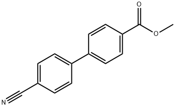METHYL 4'-CYANO[1,1'-BIPHENYL]-4-CARBOXYLATE Struktur