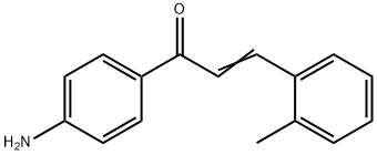 (2E)-1-(4-aminophenyl)-3-(2-methylphenyl)prop-2-en-1-one Struktur