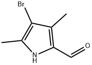 4-ブロモ-3,5-ジメチル-1H-ピロール-2-カルブアルデヒド 化学構造式