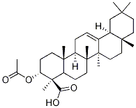(3alpha,4beta)-3-(Acetyloxy)olean-12-en-23-oic acid Structure