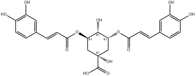 (-)-3,5-二咖啡酰奎宁酸,89919-62-0,结构式