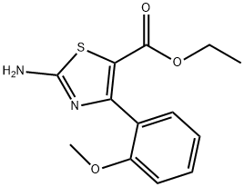 2-AMINO-4-(2-METHOXYPHENYL)-5-THIAZOLECARBOXYLIC ACID ETHYL ESTER 结构式