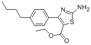 2-AMINO-4-(4-BUTYLPHENYL)-5-THIAZOLECARBOXYLIC ACID ETHYL ESTER Structure