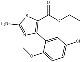 2-AMINO-4-(5-CHLORO-2-METHOXYPHENYL)-5-THIAZOLECARBOXYLIC ACID ETHYL ESTER Struktur