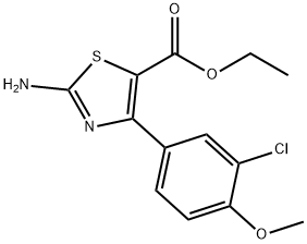 2-AMINO-4-(3-CHLORO-4-METHOXYPHENYL)-5-THIAZOLECARBOXYLIC ACID ETHYL ESTER Struktur