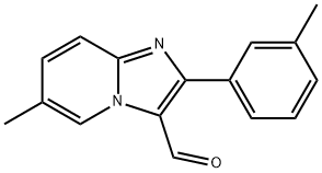 6-メチル-2-(3-メチルフェニル)イミダゾ[1,2-A]ピリジン-3-カルブアルデヒド 化学構造式