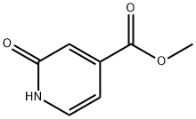 1,2-ジヒドロ-2-オキソピリジン-4-カルボン酸メチル 化学構造式