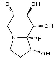 1,6,7,8-Indolizinetetrol, octahydro-, (1R,6S,7R,8R,8aR)- Struktur