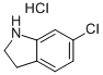 6-クロロ-2,3-ジヒドロ-1H-インドール塩酸塩 化学構造式
