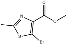 5-ブロモ-2-メチル-1,3-チアゾール-4-カルボン酸メチル 化学構造式