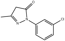 1-(3-クロロフェニル)-3-メチル-5(4H)-ピラゾロン 化学構造式