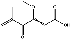 3-メトキシ-5-メチル-4-オキソ-2,5-ヘキサジエン酸 化学構造式