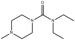 1-二乙胺基甲酰基-4-甲基哌嗪,90-89-1,结构式