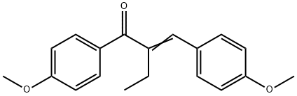 1-Butanone, 1- (4-methoxyphenyl)-2-[(4-methoxyphenyl)methylene]- Struktur