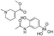 methyl 1,2,5,6-tetrahydro-1-methylnicotinate, mono[(3-acetamido-4-hydroxyphenyl)arsonate]  Struktur