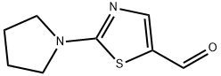 2-ピロリジン-1-イル-1,3-チアゾール-5-カルブアルデヒド 化学構造式