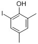 2,4-ジメチル-6-ヨードフェノール 化学構造式