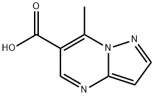 7-メチルピラゾロ[1,5-A]ピリミジン-6-カルボン酸 化学構造式