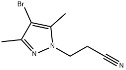 3-(4-溴-3,5-二甲基-1H-吡唑-1-基)丙腈 结构式