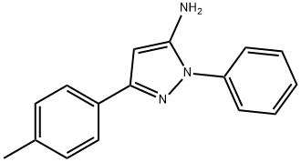 5-アミノ-3-(4-メチルフェニル)-1-フェニルピラゾール 化学構造式
