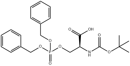 BOC-O-DIBENZYLPHOSPHO-L-SERINE Struktur