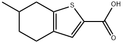 6-甲基-4,5,6,7-四氢苯并[B]噻吩-2-羧酸, 900137-02-2, 结构式