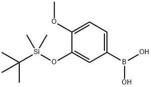 3-(T-ブチルジメチルシロキシ)-4-メトキシフェニルボロン酸 化学構造式